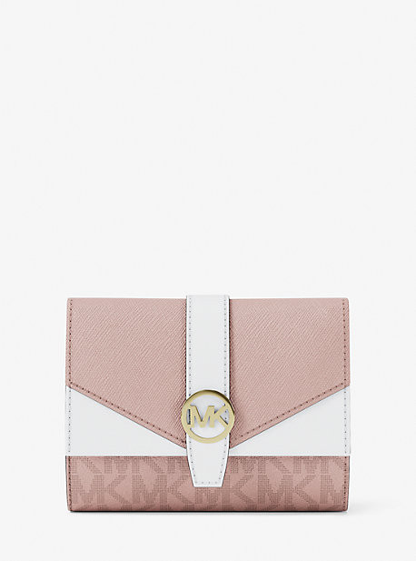 Greenwich Medium Signature Logo Trifold Wallet | Michael Kors US