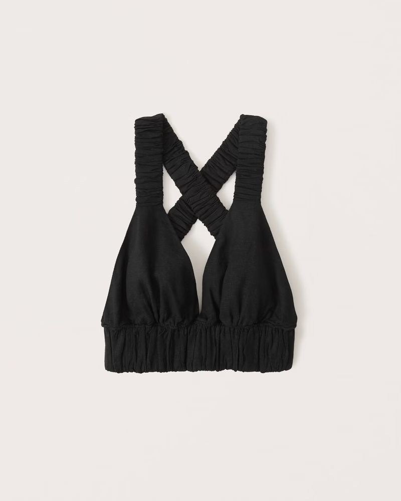 Cropped Scrunchie Strap Top | Abercrombie & Fitch (US)