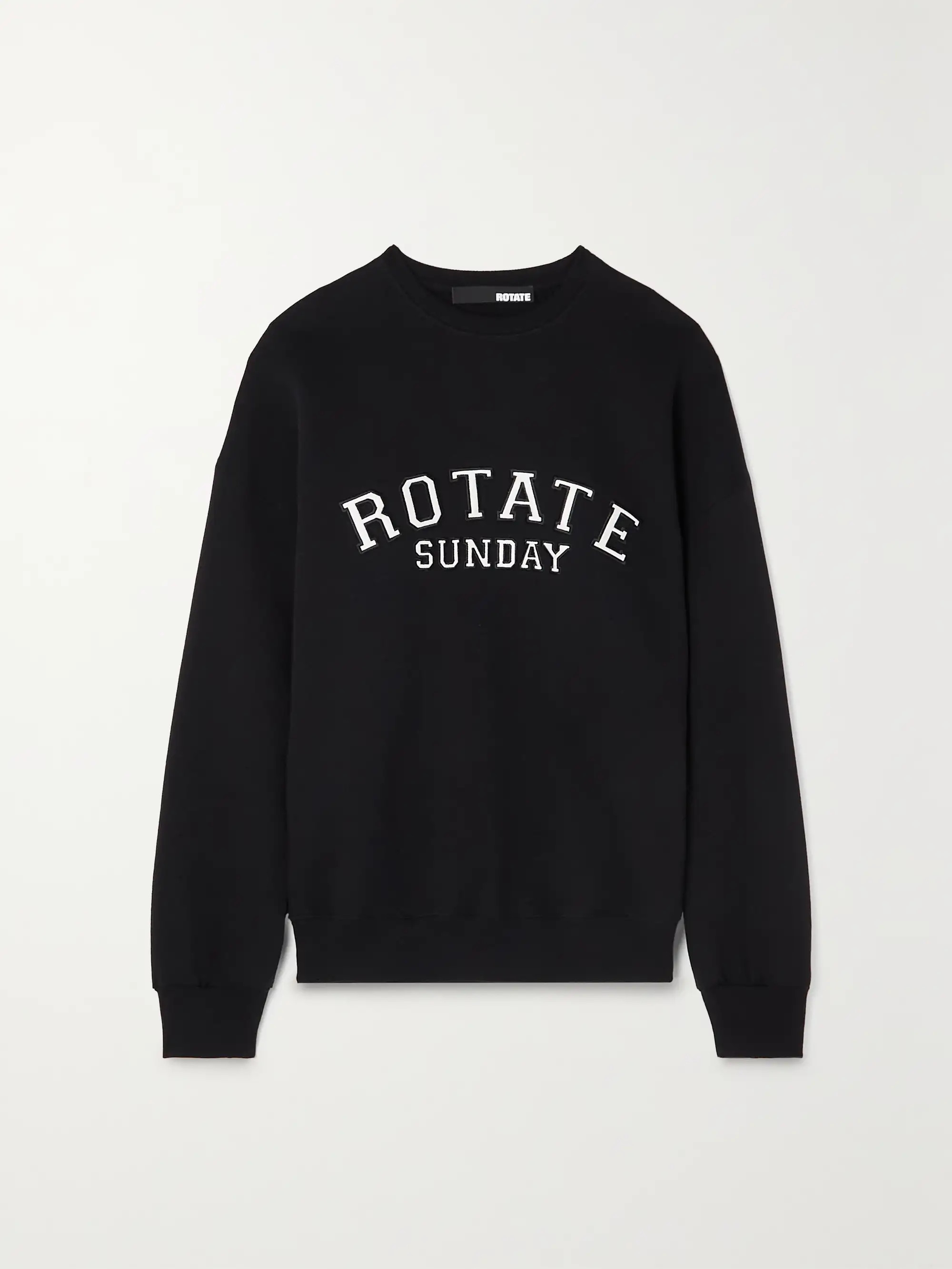 Sunday oversized appliquéd organic cotton-jersey sweatshirt | NET-A-PORTER (US)