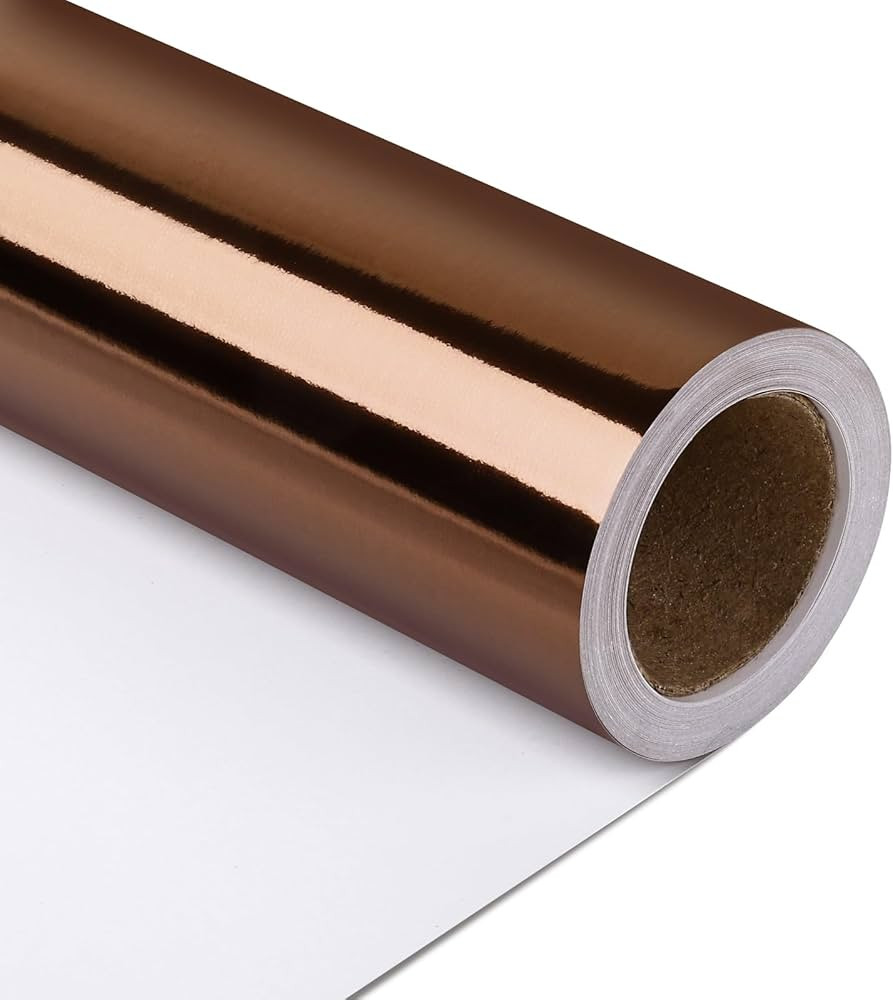 NESCCI Brown Metallic Wrapping Paper, Solid Color Paper,Gift Wrapping Paper,Perfect for Wedding,V... | Amazon (US)