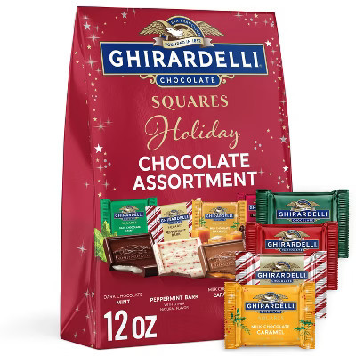 Ghirardelli Christmas Limited Edition Squares Assorted XL Bag - 12oz | Target