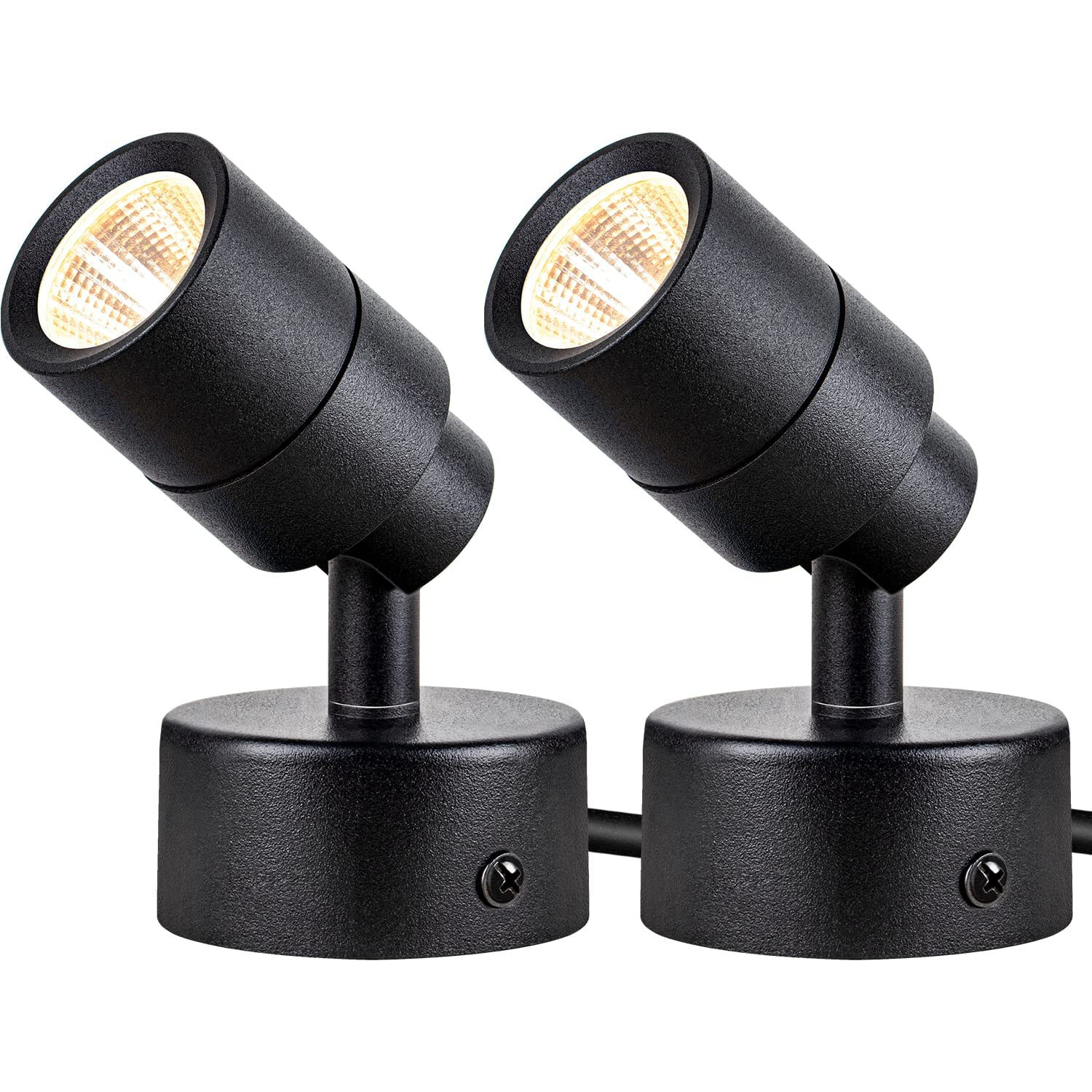 SUNVIE 2 Pack LED 120V SpotLights Indoor, 3W Up Lights Floor Spotlight, 3000K Uplights Indoor Acc... | Amazon (US)