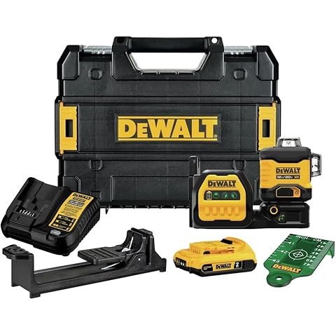 DEWALT 20V MAX Laser Level Kit, Cross Line Laser, 3x360, Green (DCLE34031D1) - Amazon.com | Amazon (US)