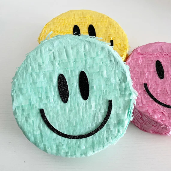 Happy Face Party Favors Happy Face Mini Piñata Mini Piñata - Etsy | Etsy (US)