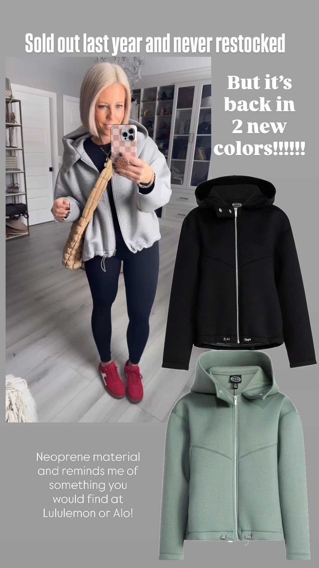 I’m so excited that this neoprene jacket is back in 2 new colors!!! Wearing small and it runs roomy! 

#LTKActive #LTKSeasonal #LTKFindsUnder50