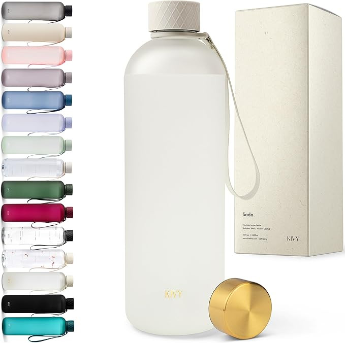 KIVY Slim Water Bottle 32oz [Lightweight & Shatterproof] - Reusable Tritan Water Bottle - Leak Pr... | Amazon (US)