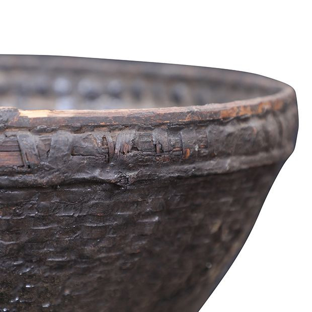 Vintage Bamboo Picking Basket | Antique Farm House