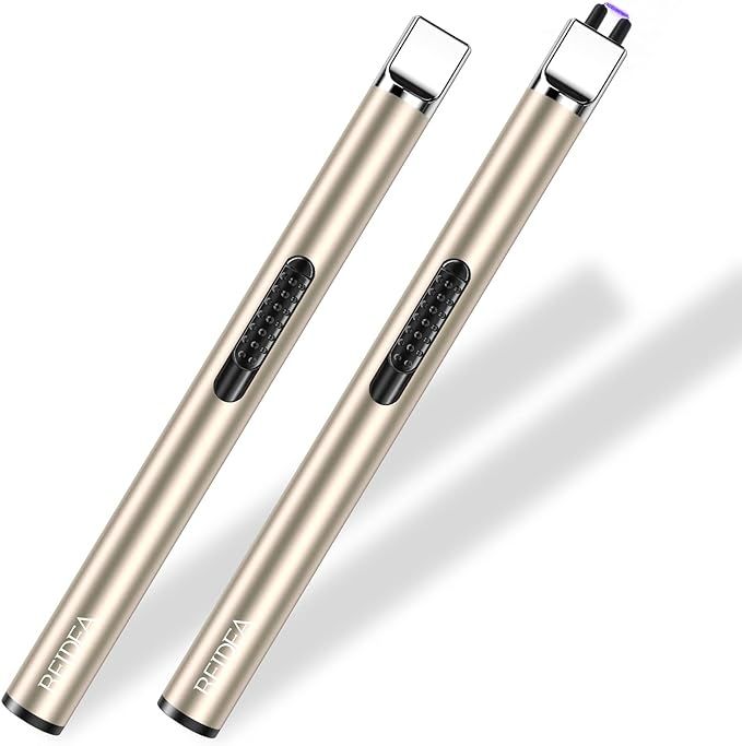 REIDEA Electronic Candle Lighter 2 Pack Arc Windproof Flameless USB Rechargeable Lighter with Saf... | Amazon (US)