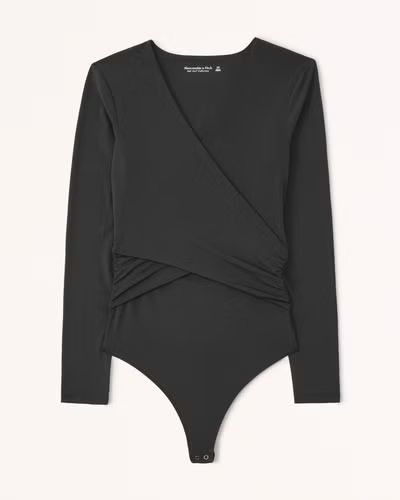 Long-Sleeve Wrap Bodysuit | Abercrombie & Fitch (US)