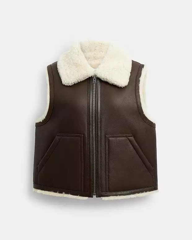 Reversible Shearling Vest | Coach Outlet US