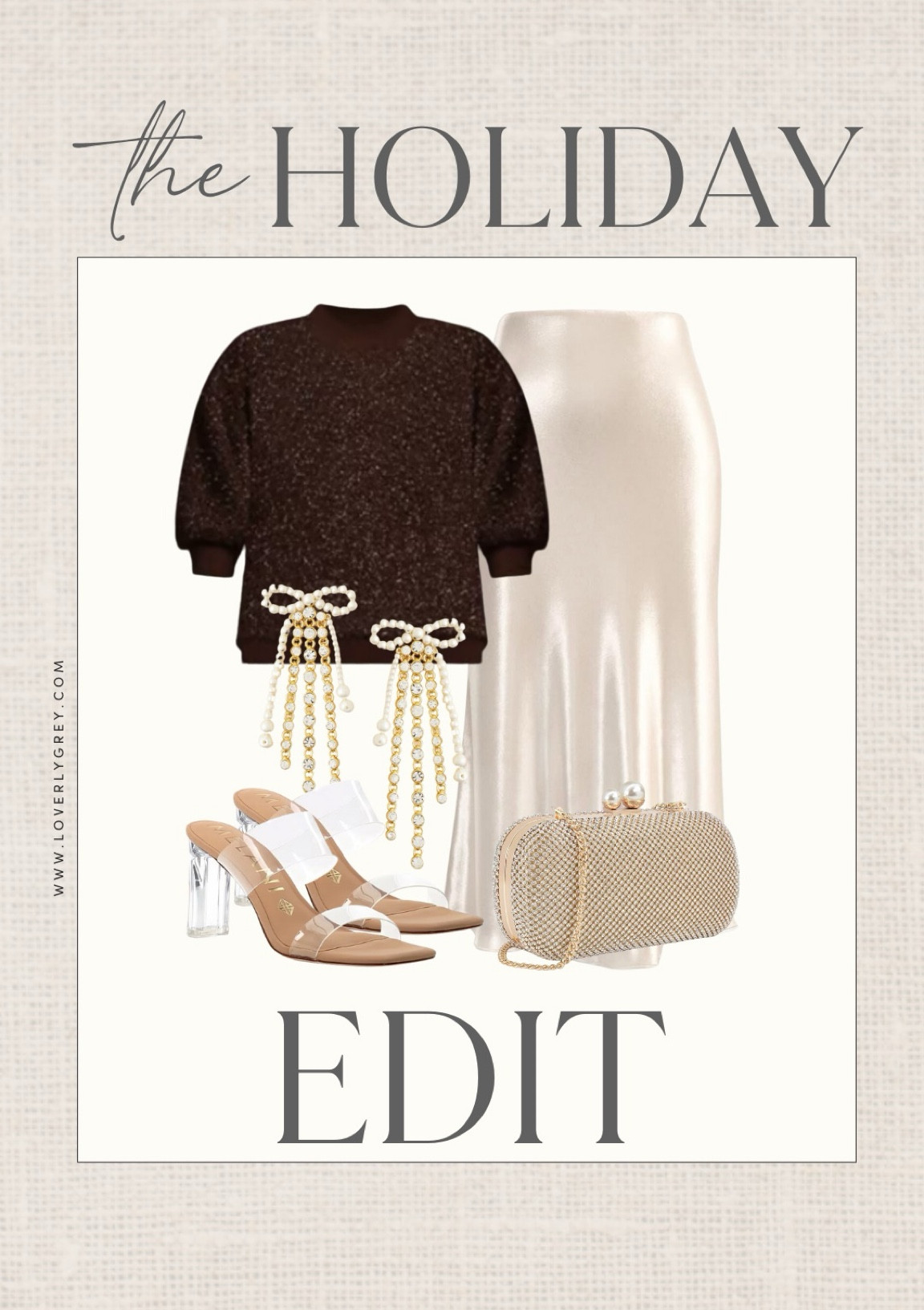 Love this sparkly sweater with this satin skirt for a holiday look! 

Loverly Grey, holiday looks, holiday party outfit, Christmas party outfit, New Year’s Eve outfit, satin skirt, holiday sweater, bow earrings 

#LTKSeasonal #LTKParties #LTKHoliday