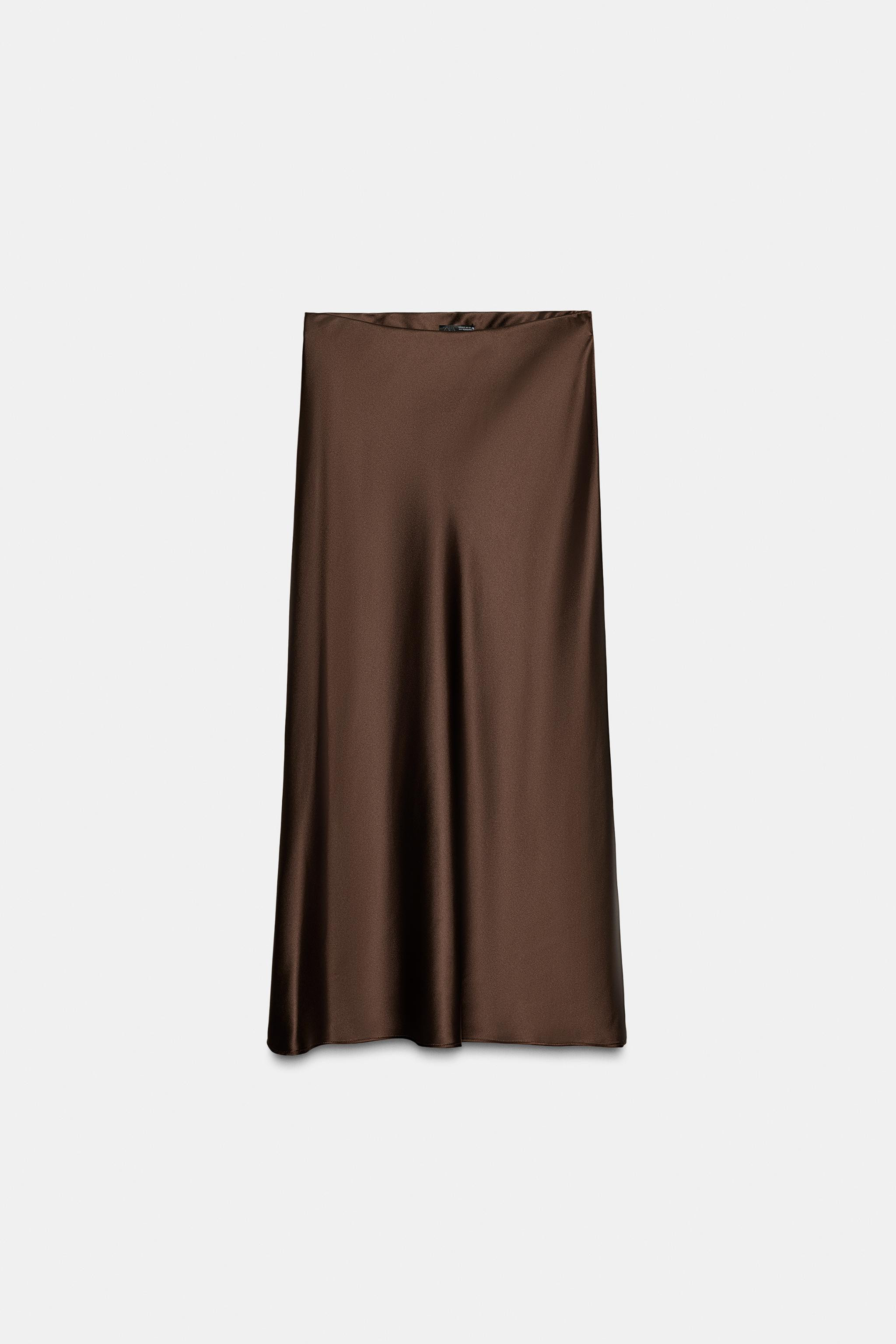 SATIN MIDI SKIRT | Zara US