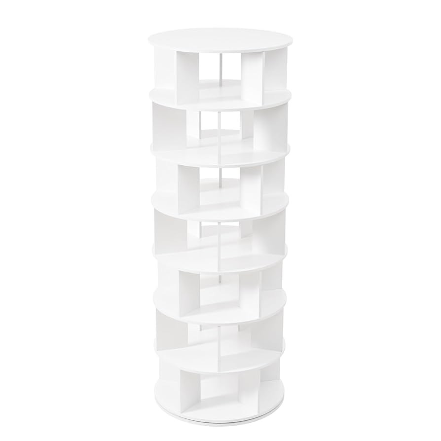 23.6'' Rotating Shoe Rack Tower, 7-Tier Spinning Shoe Shelf with 5 Grids Per Layer, Display Rack,... | Amazon (US)