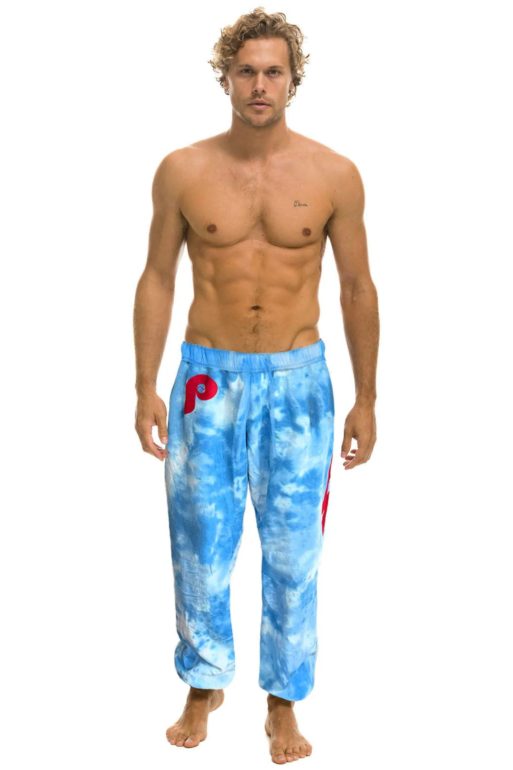 PHILLIES HAND DYED SWEATPANTS - TIE DYE BLUE | Aviator Nation