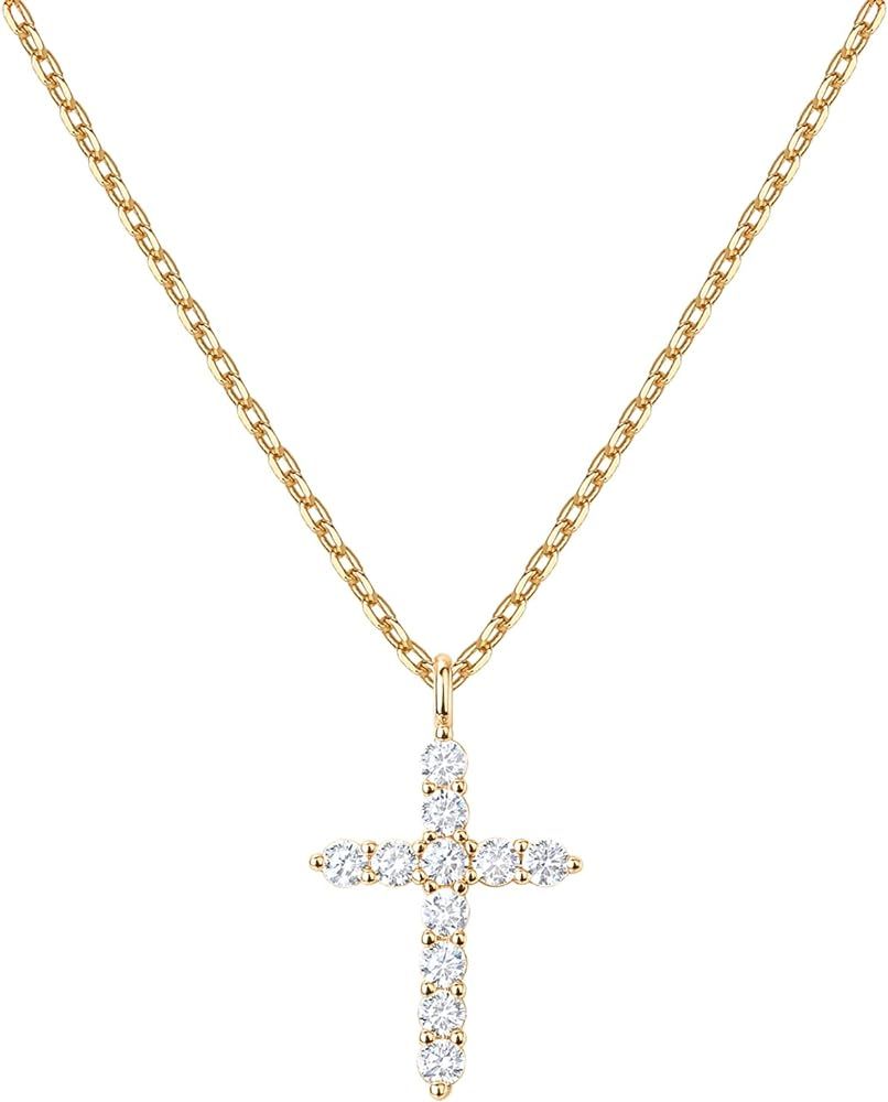 14K Gold Plated Cross Necklace for Women | Cross Pendant | Gold Necklaces for Women | Amazon (US)