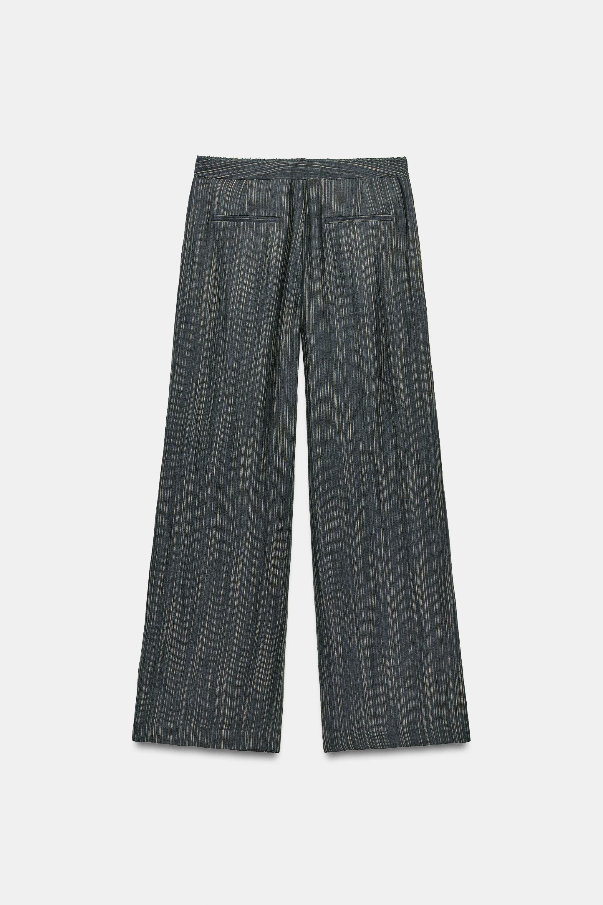 ZW COLLECTION STRIPED BARREL TROUSERS | Zara UK