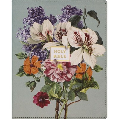 Niv, Artisan Collection Bible, Large Print, Leathersoft, Sage Floral, Red Letter, Comfort Print - (Leather Bound) | Target