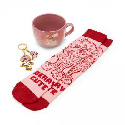 Adult Strawberry Shortcake Mug Sock and Key Chain Gift Set | Target
