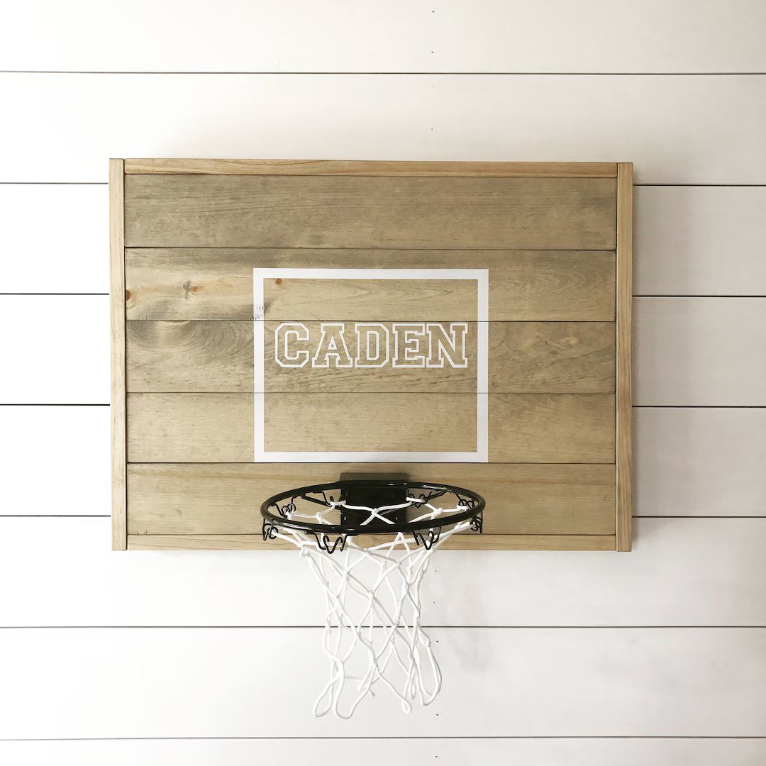 Rustic Basketball Goal, Personalized Basketball Goal, Basketball Hoop, Wood Sports Decor, Wood Ba... | Etsy (US)