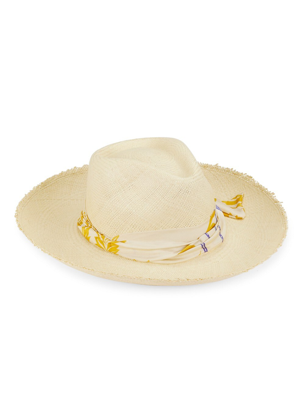 Frayed Long Brim Straw Aguacate Hat | Saks Fifth Avenue