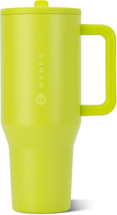 HydroJug Traveler 40oz, Insulated Tumbler with Handle & Straw, Lemon Lime | Amazon (US)