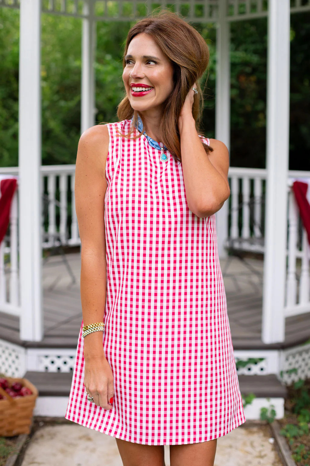 SSYS Bessie Red Gingham Shift Dress | SSYS