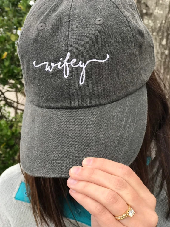Wifey Handwriting Script Baseball Cap - Engagement Gifts - Honeymoon Hats - Bridal Shower Gifts | Etsy (UK)