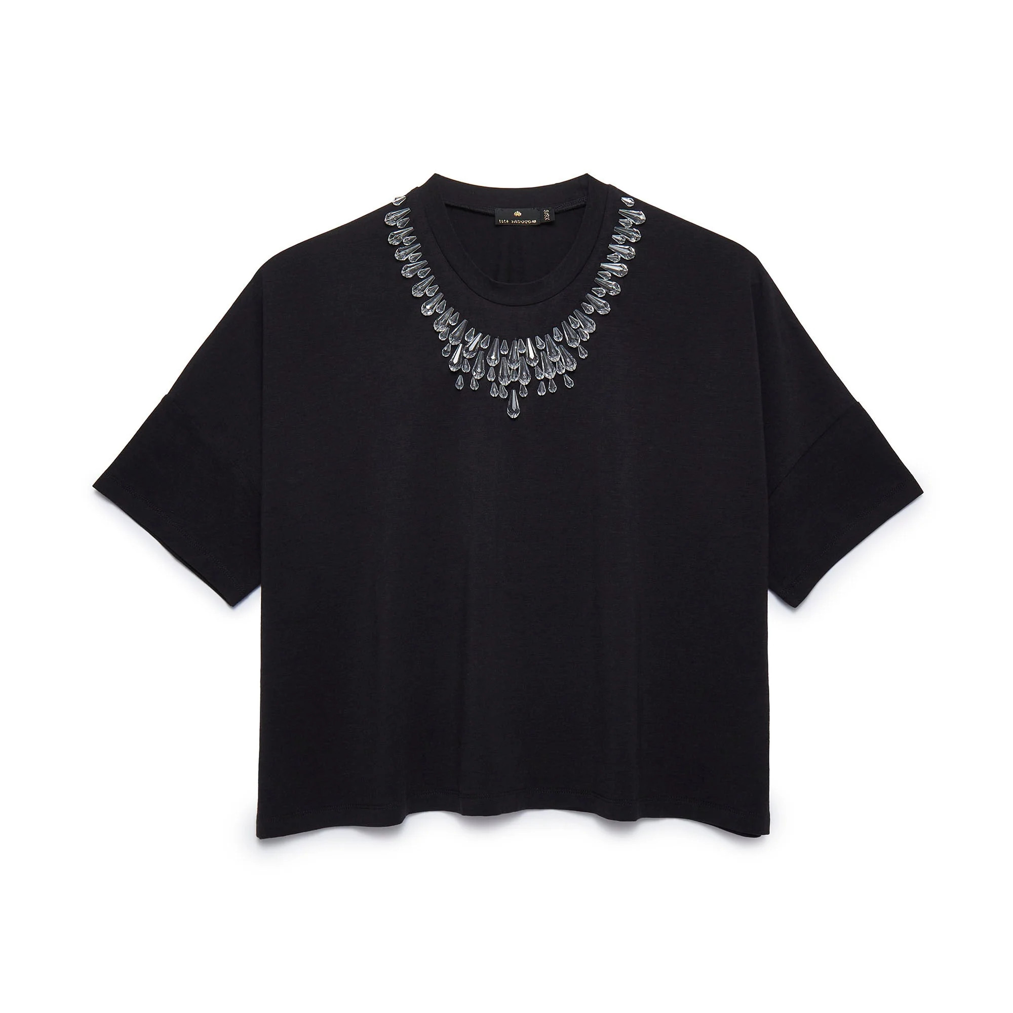 JET TEARDROP CRYSTAL T-SHIRT M/L | LELE SADOUGHI