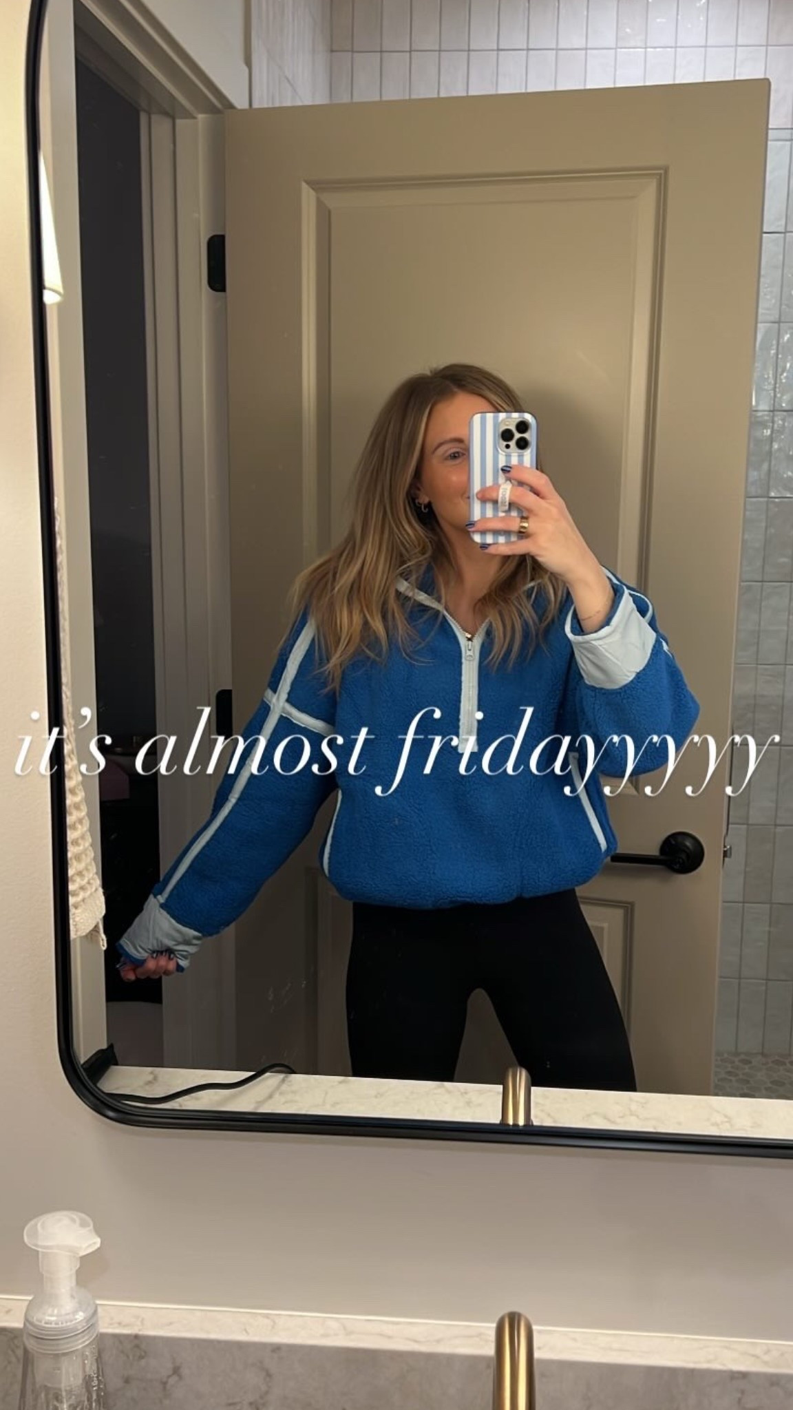 The softest quarter zip you’ll ever own!🦋💙🐳👖🫐