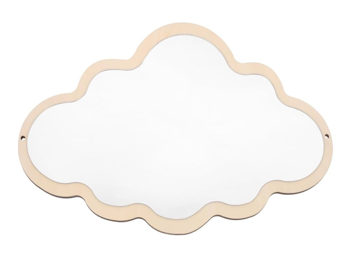 Cloud Shape Wooden Mirror Shatterproof Decoration Hanging Mirror for Children’s Nursery, Bedroom, Playroom, or for Pets!
My cat loves looking at himself in this and no worries that it will break it so nice!

#LTKFindsUnder50 #LTKFamily #LTKKids