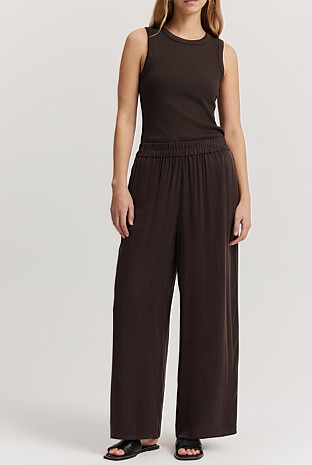 Pull-on Cupro Pant | Country Road