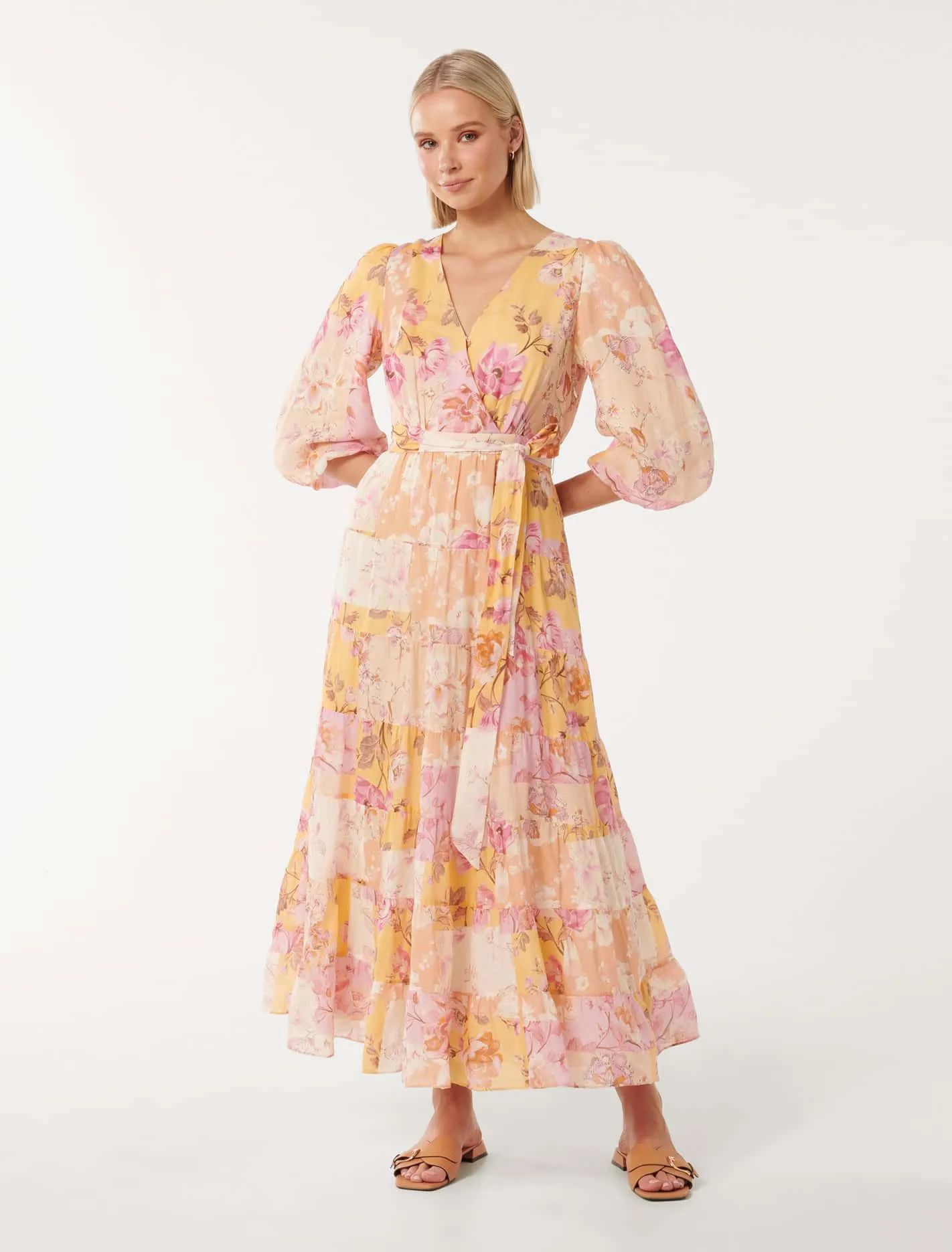 Imogen Tiered Wrap Midi Dress | Forever New (UK & IE)