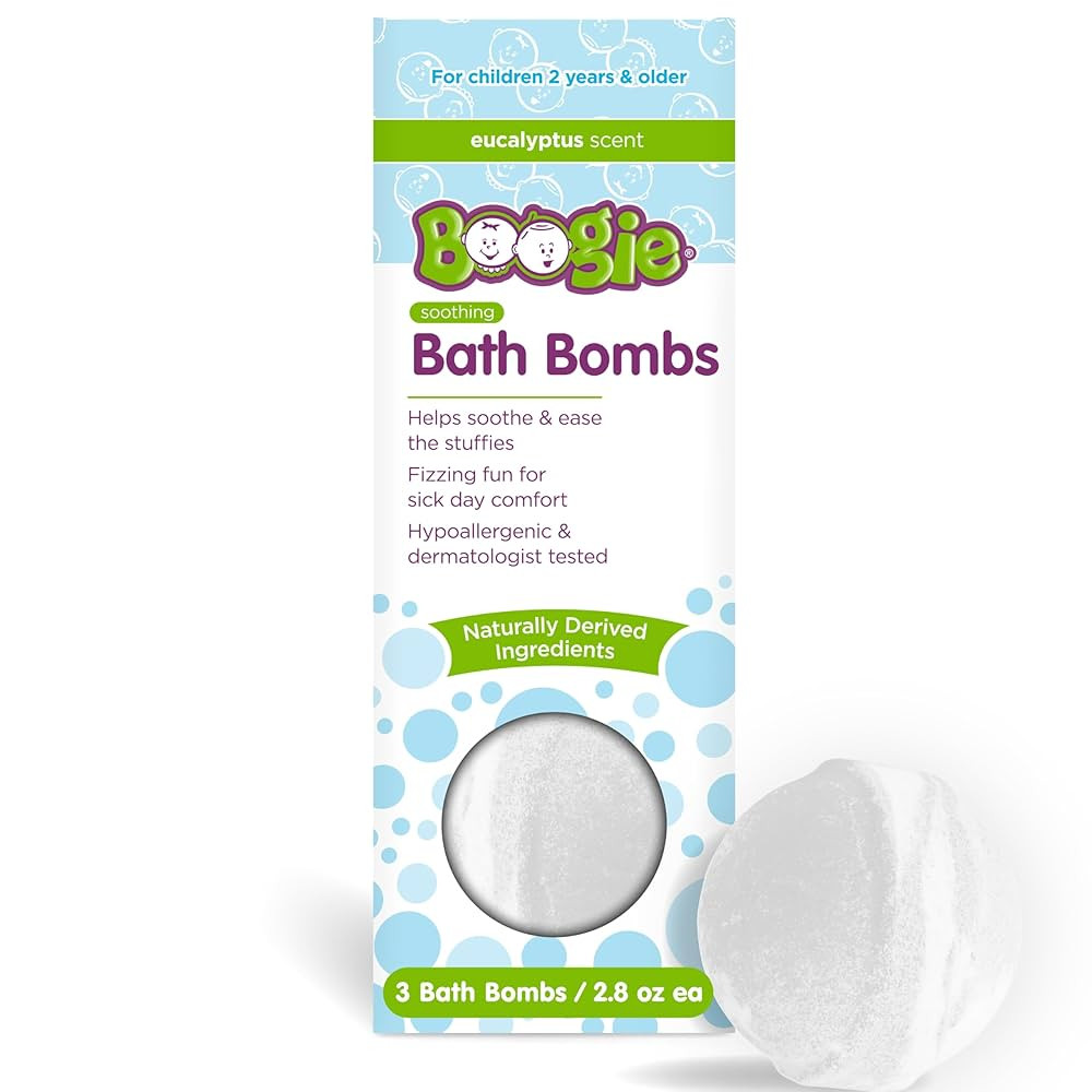 Boogie Kids Bath Bombs, Calming, Naturally Derived, Made with Aloe and Calming Vapors, Eucalyptus... | Amazon (US)