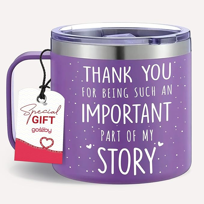 Gossby Thank You Gift for Women - 14oz Insulated Coffee Tumbler Mug - Thank You for Being An Impo... | Amazon (US)