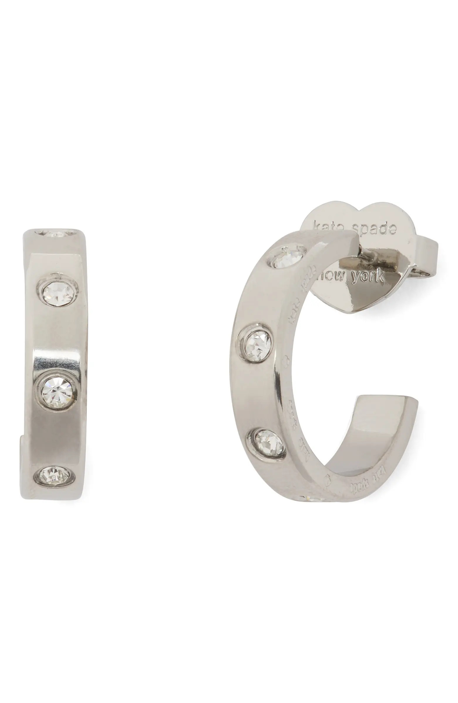 cubic zirconia huggie hoop earrings | Nordstrom