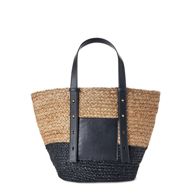 Time and Tru Women's Jute Pocket Tote Bag | Walmart (US)