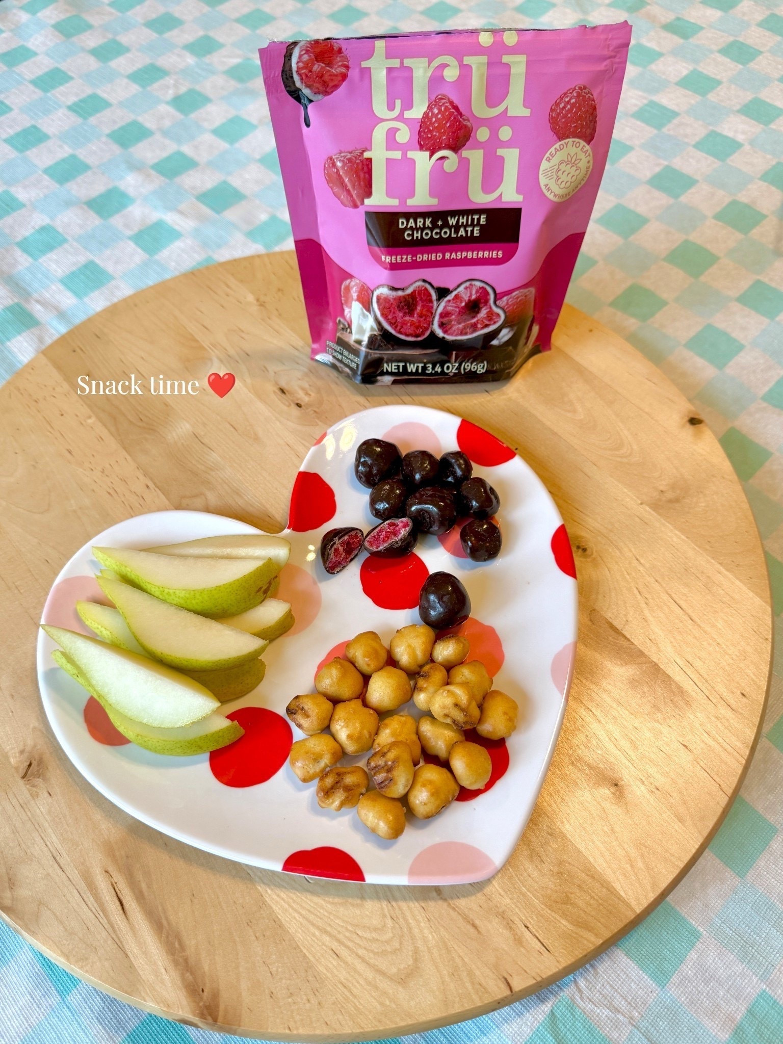 A little snack always tastes better when it’s cute, and chocolate 😅🍫

A little snack time with Tru Fru dark chocolate and white chocolate freeze dried raspberries, sliced pear, roasted seasoned chickpeas 💞



#LTKfoodie #LTKKids #LTKHome