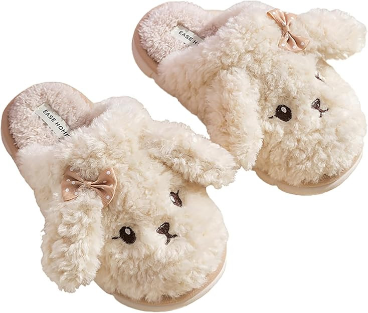 Thick Bottom Fluffy, Women's Winter, Autumn Couple Slippers - Cute indoor animal slippers with PV... | Amazon (US)