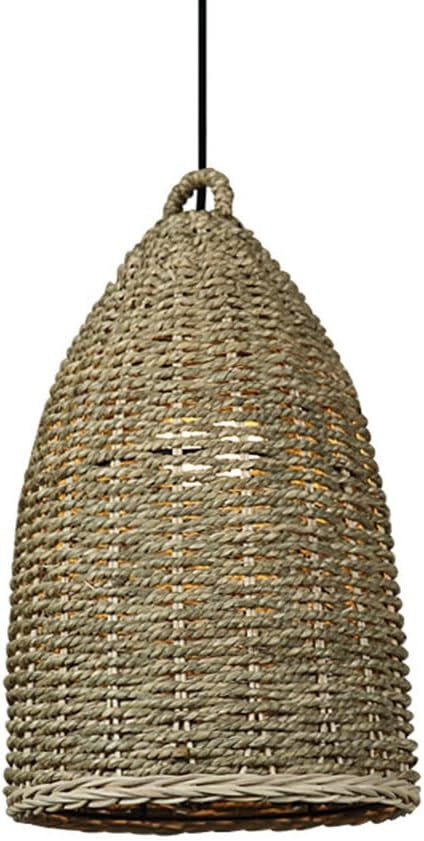 Vine Grass Pendant Light Japanese Rattan Light Fixture Hand Knitted Bamboo Hanging Lighting LED W... | Amazon (US)