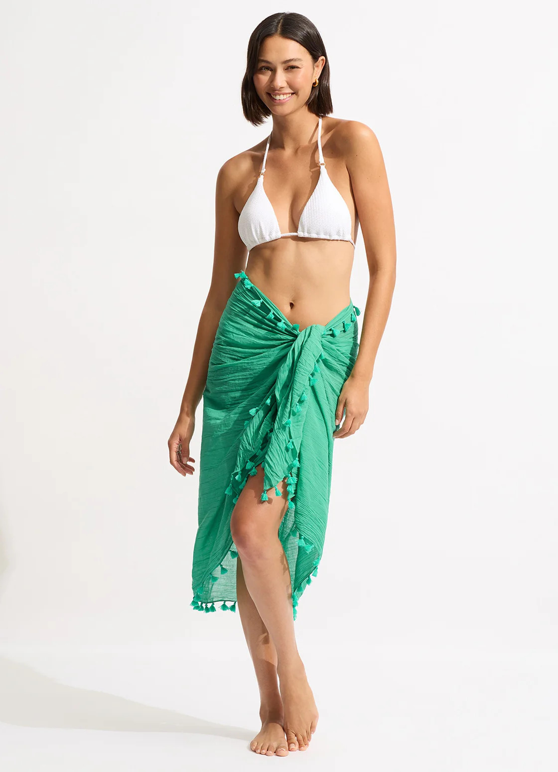 Cotton Gauze Sarong - Jade | Seafolly US