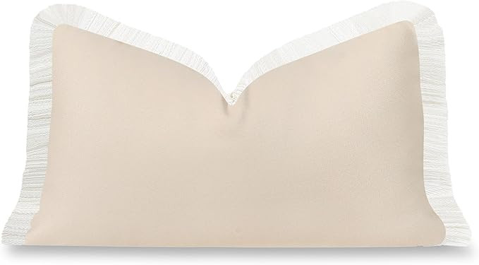 Hofdeco Premium Coastal Hampton Patio Indoor Outdoor Lumbar Pillow Cover Only, 12"x20" Water Repe... | Amazon (US)