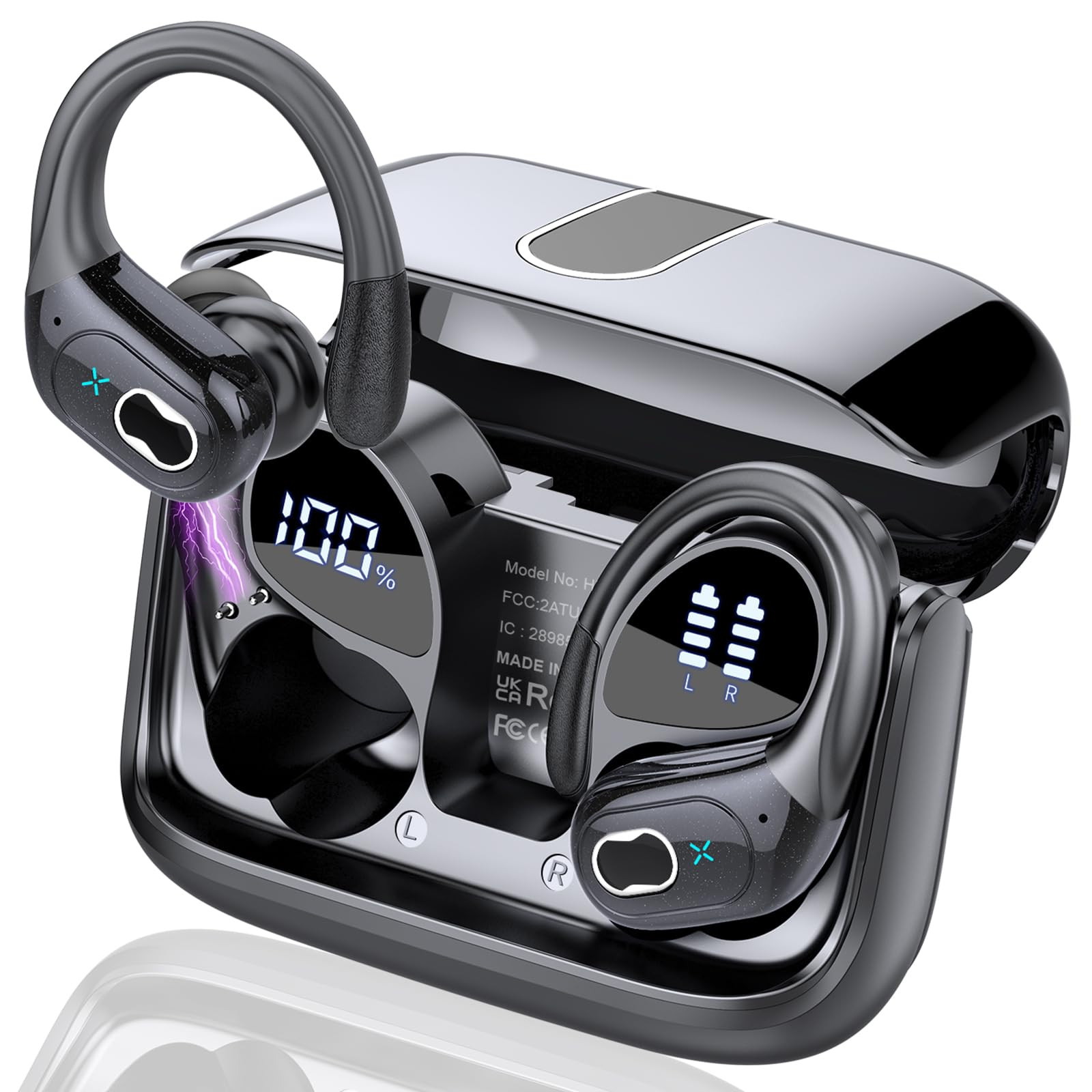 Wireless Earbuds 75hrs Bluetooth 5.4 Headphone Sport, 2025 Bluetooth Earbuds Stereo Deep Bass Ove... | Amazon (US)