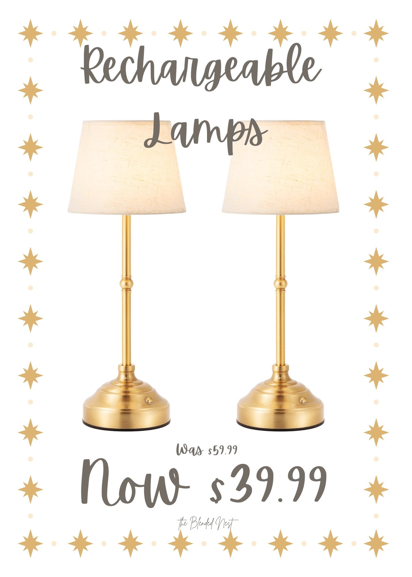 Speaking of great deals, these rechargeable lamps are an amazing deal from Amazon!  They come in a 2 pack and would look great on a dining table, bathroom or anywhere that needs a bit of coziness. 

#LTKFindsUnder50 #LTKSaleAlert #LTKHome