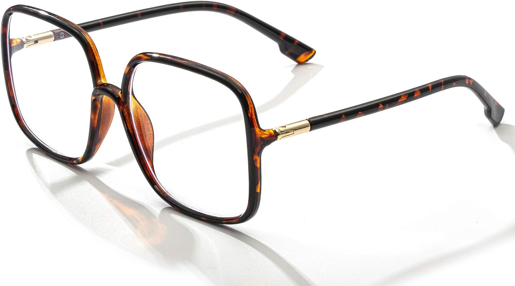 BIGGY Oversized Square Blue Light Blocking Glasses - Ultralight Fashion Nerd Frames for Women Men | Amazon (US)