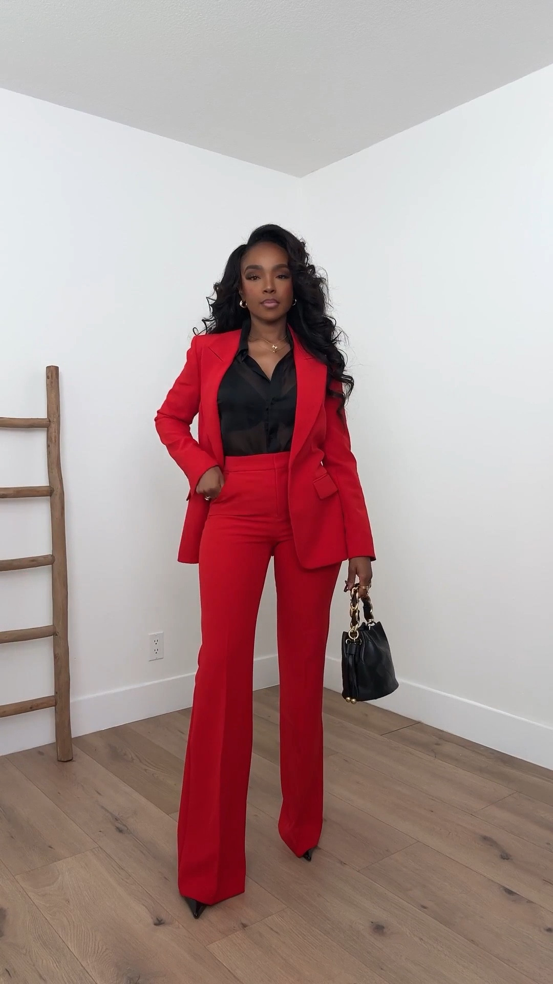 Scroll to shop this bold power suit moment featuring a tailored red blazer and matching wide-leg trousers styled with a classic black blouse for a striking, confident look. A statement suit like this is a long-term wardrobe piece you can style multiple ways, making the cost per wear drop while staying perfect for business casual workwear, spring outfits 2026, and polished date night outfits.

Perfect for work meetings, networking events, business casual offices, dinners, or elevated night-out looks.

5'4" | 138 lbs | 34D bust | 27" waist | 40" hips

#LTKvlog #LTKootd #LTKgrwm