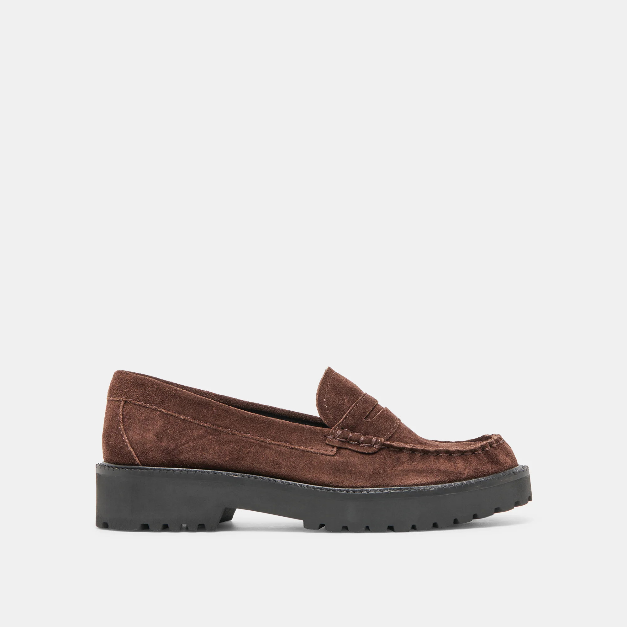 Merek Loafers Dk Brown Suede | DolceVita.com
