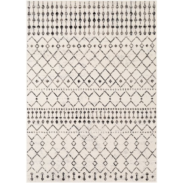 Art of Knot Rubena Black 5 ft. 3 in. Square Global Area Rug | Walmart (US)