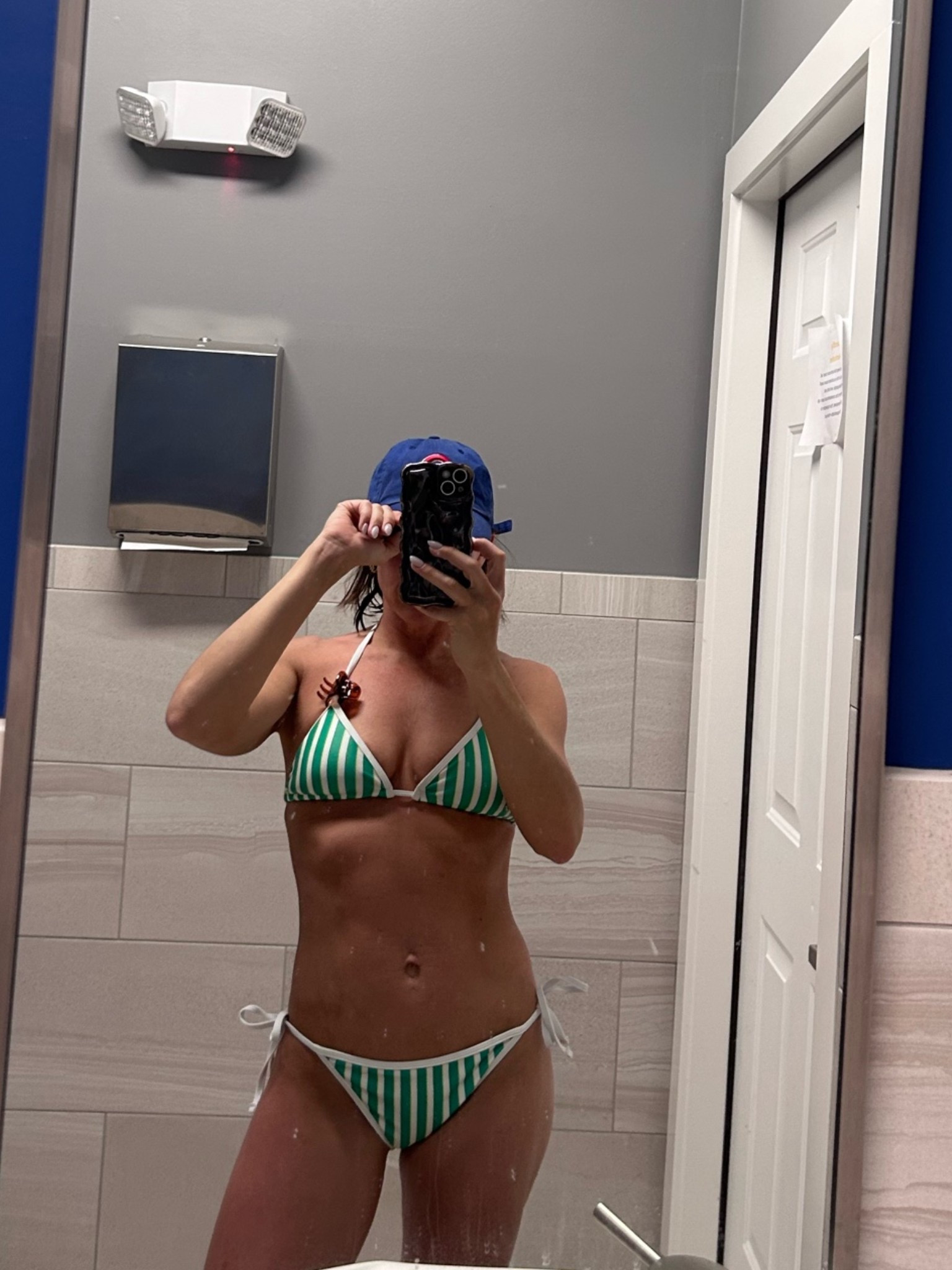 Walmart coming thru with the 2 piece striped swim suit. 💚

Top- XS 
Bottoms- small

#LTKSaleAlert #LTKSwim #LTKfitnessgoals