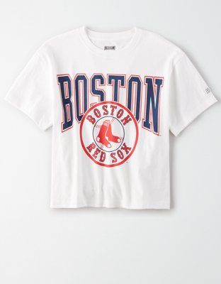 Tailgate Women's Boston Red Sox Cropped T-Shirt | American Eagle Outfitters (US & CA)