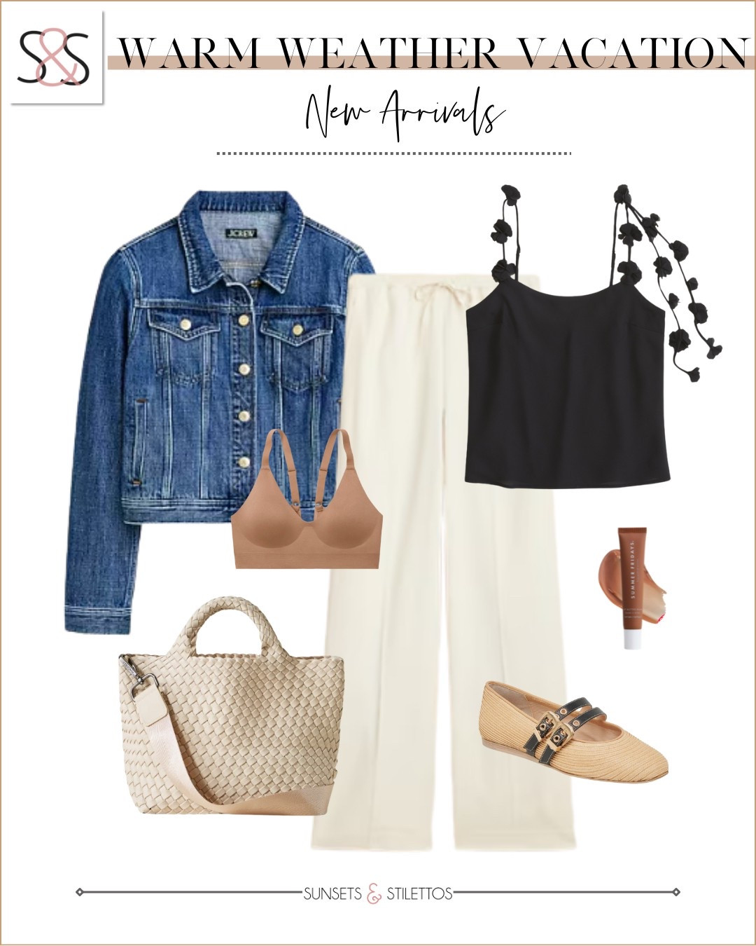 I love the contrast with a black cami top and ivory wide leg pants. Such a great look for spring! 

Sunsets and Stilettos, workwear, flats

#LTKStyleTip #LTKOver40 #LTKWorkwear